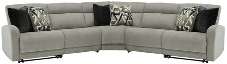 Furniture City Houma - Ashley Furniture - Colleyville 5-Piece Power Reclining Sectional - 5-Piece Power Reclining Sectional / Stone - 54405S6