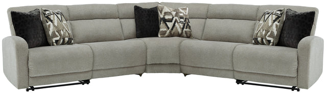 Furniture City Houma - Ashley Furniture - Colleyville 5-Piece Power Reclining Sectional - 5-Piece Power Reclining Sectional / Stone - 54405S6