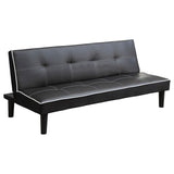 Furniture City Houma - Coaster - Katrina Upholstered Tufted Convertible Sofa Bed Black - 550044