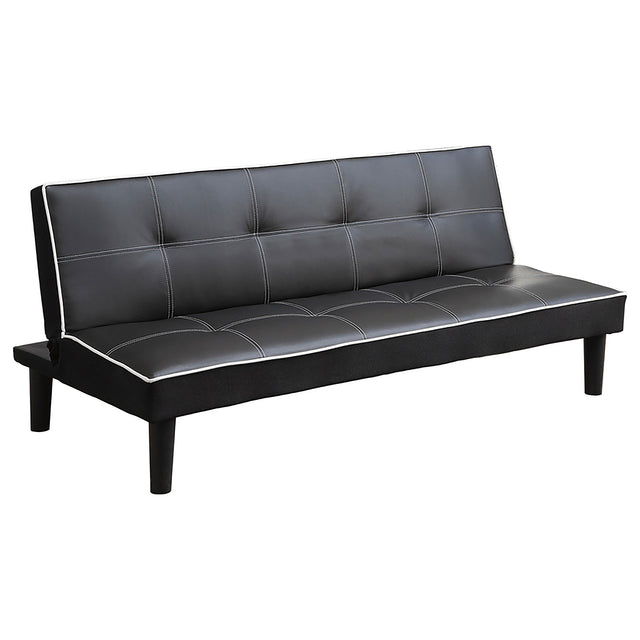 Furniture City Houma - Coaster - Katrina Upholstered Tufted Convertible Sofa Bed Black - 550044