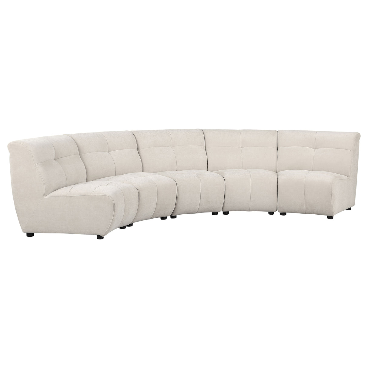 Furniture City Houma - Coaster - Charlotte 5-piece Upholstered Modular Sectional Sofa Ivory - 551300-S5