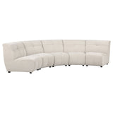 Furniture City Houma - Coaster - Charlotte 5-piece Upholstered Modular Sectional Sofa Ivory - 551300-S5