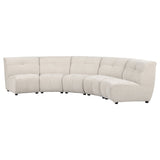 Charlotte 5-piece Upholstered Modular Sectional Sofa Ivory