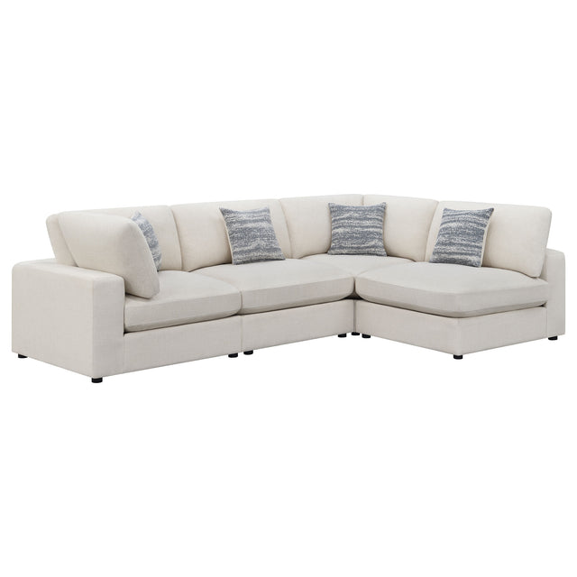 Furniture City Houma - Coaster - Serene 4-piece Upholstered Modular Sectional Sofa Beige - 551321-SETA