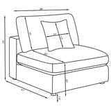 Serene 6-piece Upholstered Modular Sectional Sofa Beige