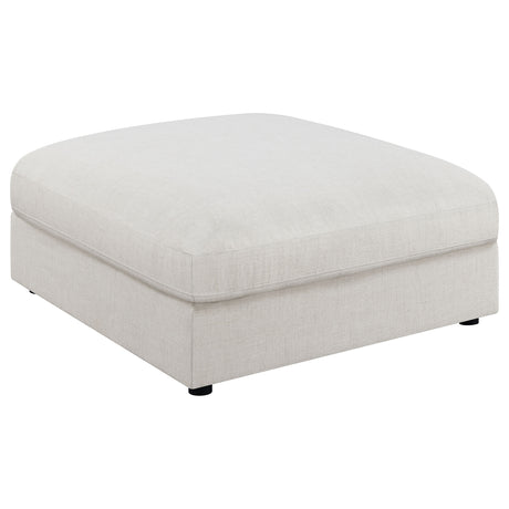 Furniture City Houma - Coaster - Serene Square Upholstered Ottoman Beige - 551323
