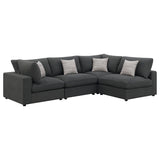 Furniture City Houma - Coaster - Serene 4-piece Upholstered Modular Sectional Sofa Charcoal - 551324-SETA