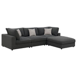 Furniture City Houma - Coaster - Serene 4-piece Upholstered Modular Sectional Sofa Charcoal - 551324-SETB