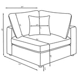 Serene 4-piece Upholstered Modular Sectional Sofa Charcoal