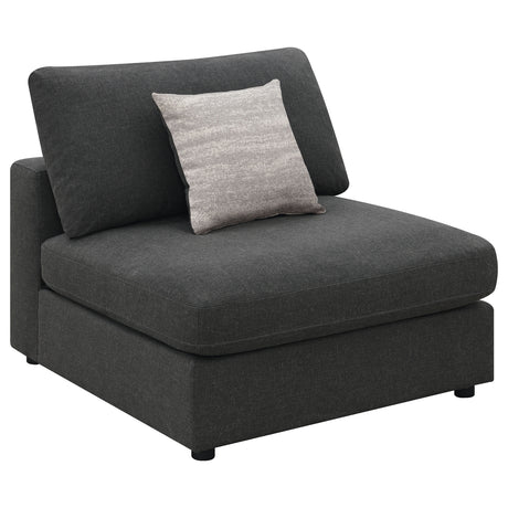 Furniture City Houma - Coaster - Serene Upholstered Armless Chair Charcoal - 551324