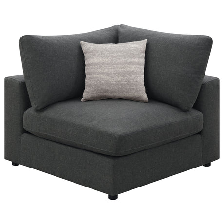 Furniture City Houma - Coaster - Serene Upholstered Corner Charcoal - 551325