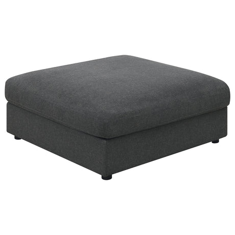Furniture City Houma - Coaster - Serene Square Upholstered Ottoman Charcoal - 551326