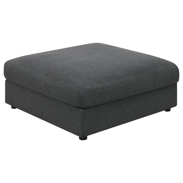 Furniture City Houma - Coaster - Serene Square Upholstered Ottoman Charcoal - 551326