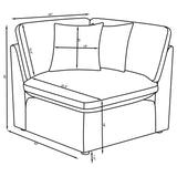 Hobson 5-piece Upholstered Modular Sectional Sofa Ivory