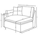 Hobson 5-piece Upholstered Modular Sectional Sofa Ivory