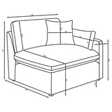 Hobson 5-piece Upholstered Modular Sectional Sofa Ivory