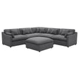 Furniture City Houma - Coaster - Hobson 6-piece Upholstered Modular Sectional Sofa Charcoal - 551455-SET