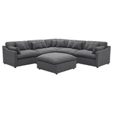 Furniture City Houma - Coaster - Hobson 6-piece Upholstered Modular Sectional Sofa Charcoal - 551455-SET