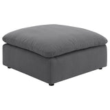 Furniture City Houma - Coaster - Hobson Square Upholstered Ottoman Charcoal - 551457