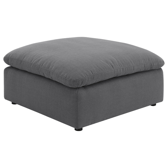 Furniture City Houma - Coaster - Hobson Square Upholstered Ottoman Charcoal - 551457
