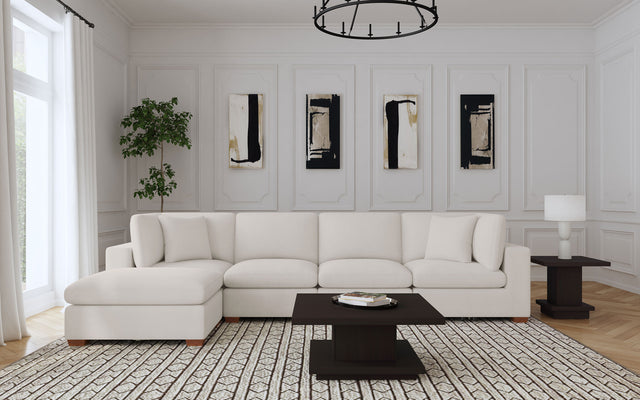 Furniture City Houma - Coaster - Lakeview 5-piece Upholstered Modular Sectional Sofa Ivory - 551461-SETB