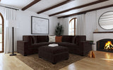 Furniture City Houma - Coaster - Lakeview 6-piece Upholstered Modular Sectional Chocolate - 551464-SETA