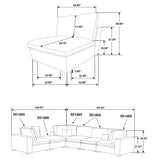 Lakeview 6-piece Upholstered Modular Sectional Chocolate