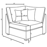 Cambria 5-piece Upholstered Modular Sectional Sofa Grey