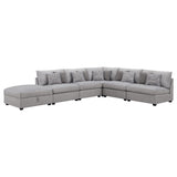 Furniture City Houma - Coaster - Cambria 6-piece Upholstered Modular Sectional Sofa Grey - 551511-S6A