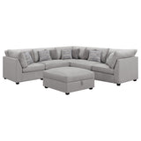 Furniture City Houma - Coaster - Cambria 6-piece Upholstered Modular Sectional Sofa Grey - 551511-S6B