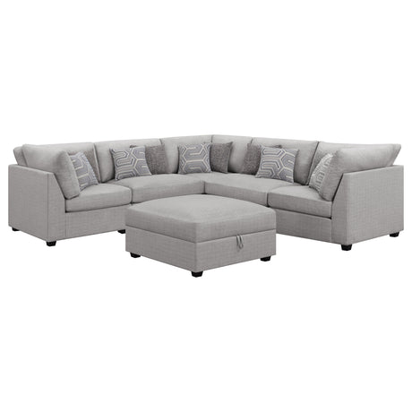 Furniture City Houma - Coaster - Cambria 6-piece Upholstered Modular Sectional Sofa Grey - 551511-S6B