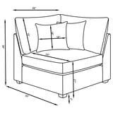 Cambria 6-piece Upholstered Modular Sectional Sofa Grey