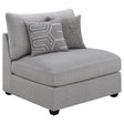 Furniture City Houma - Coaster - Cambria Upholstered Armless Chair Grey - 551511