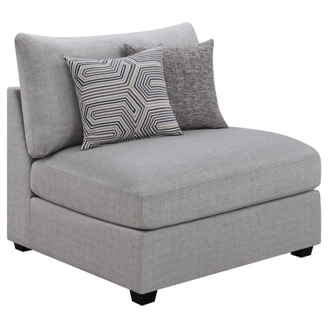 Furniture City Houma - Coaster - Cambria Upholstered Armless Chair Grey - 551511