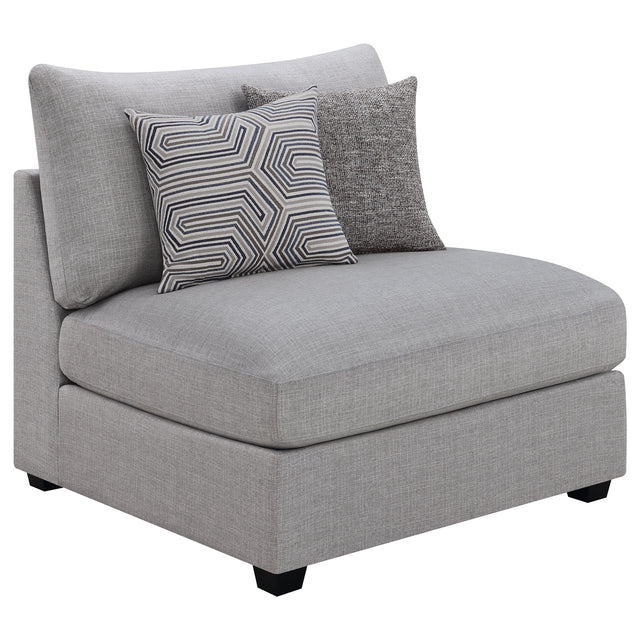 Furniture City Houma - Coaster - Cambria Upholstered Armless Chair Grey - 551511