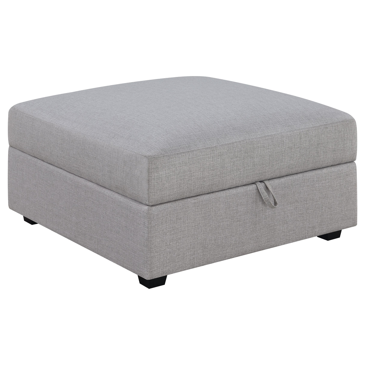 Furniture City Houma - Coaster - Cambria Square Upholstered Storage Ottoman Grey - 551513