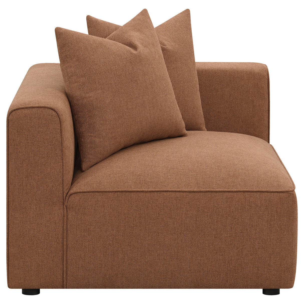 Furniture City Houma - Coaster - Jennifer Upholstered Corner Chair Terracotta - 551592