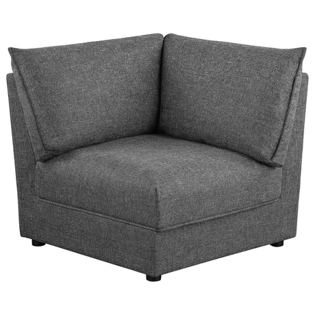 Furniture City Houma - Coaster - Sasha Upholstered Corner Chair Barely Black - 551682