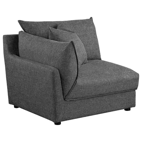 Furniture City Houma - Coaster - Sasha Upholstered LAF Chair Barely Black - 551684LAF