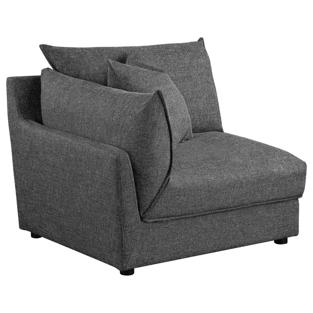 Furniture City Houma - Coaster - Sasha Upholstered LAF Chair Barely Black - 551684LAF
