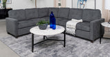 Furniture City Houma - Coaster - Georgina 4-piece Upholstered Modular Sectional Steel Grey - 551701-SET