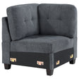 Furniture City Houma - Coaster - Georgina Upholstered Corner Chair Steel Grey - 551702