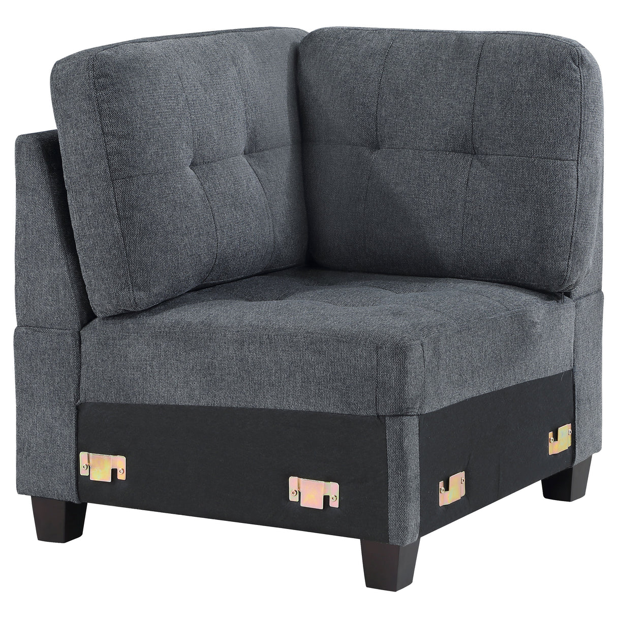 Furniture City Houma - Coaster - Georgina Upholstered Corner Chair Steel Grey - 551702