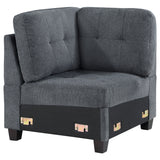 Furniture City Houma - Coaster - Georgina Upholstered Corner Chair Steel Grey - 551702