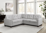 Furniture City Houma - Coaster - Georgina 3-piece Upholstered Sectional Sofa Steel Beige - 551705-SETA