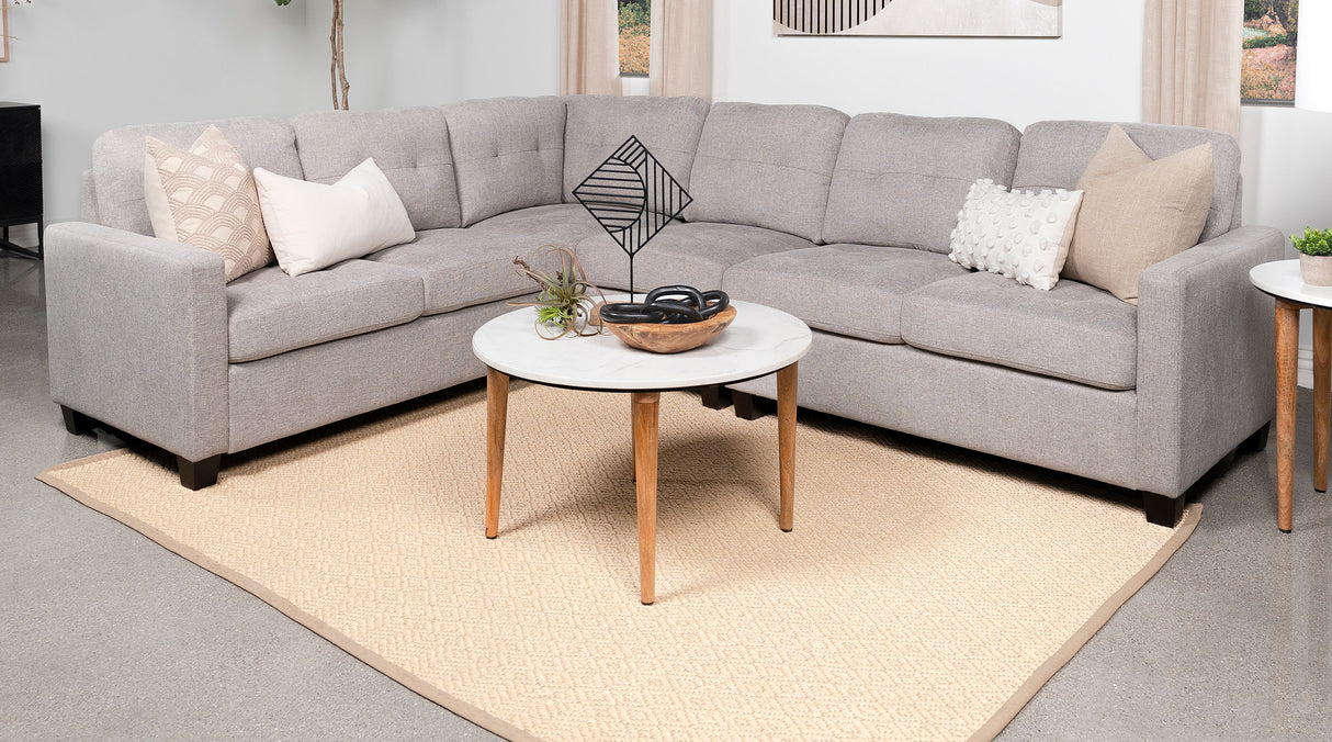 Furniture City Houma - Coaster - Georgina 4-piece Upholstered Modular Sectional Sofa Beige - 551705-SET
