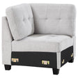 Furniture City Houma - Coaster - Georgina Upholstered Corner Chair Steel Beige - 551706