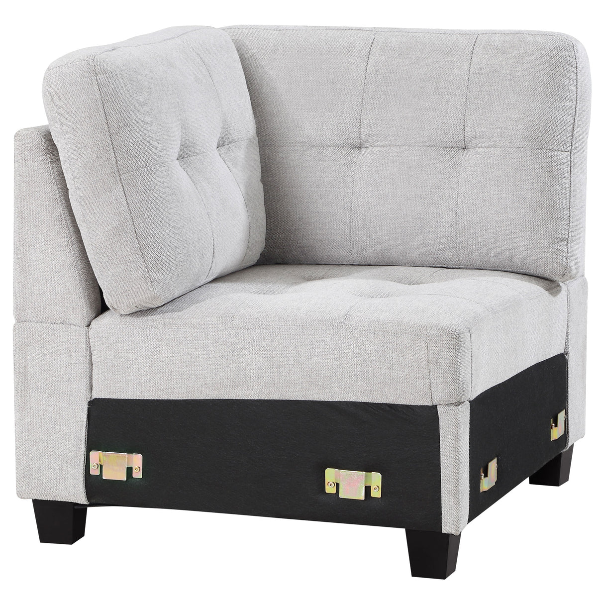 Furniture City Houma - Coaster - Georgina Upholstered Corner Chair Steel Beige - 551706