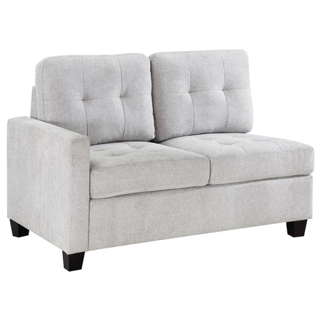 Furniture City Houma - Coaster - Georgina Upholstered LAF Chair Steel Beige - 551708LAF