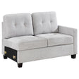 Furniture City Houma - Coaster - Georgina Upholstered RAF Chair Steel Beige - 551708RAF